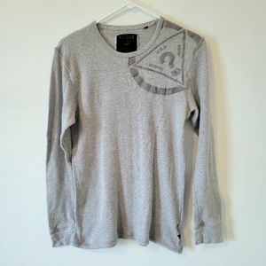 Vintage style Guess brand long sleeve gray shirt